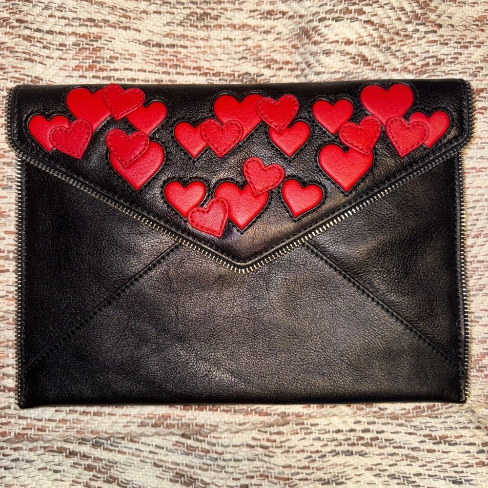 Rebecca Minkoff envelope clutch - perfect for Valentine’s Day